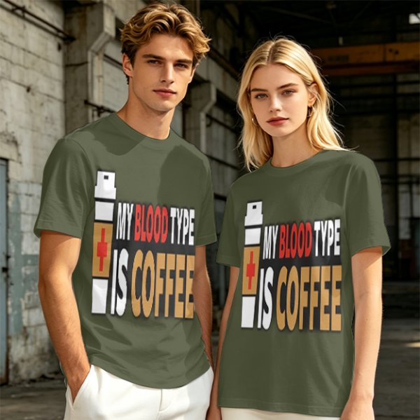 My Blood Type Is Coffee Graphic Tee
