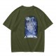 Olive T-Shirt With Constellation Totoro Starry Night Print