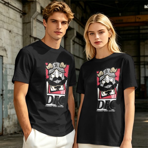 Olive T-Shirt with DFC Viking Graphic Print