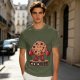 Olive T-Shirt With Angry Boxing Chocolate Chip Cookie Graphic