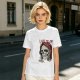 Olive Graphic T-Shirt with Skull and 'I Love My Job' Print