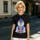 Olive T-shirt with Cute Penguin Drinking Boba Tea Print