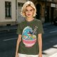Olive T-shirt with Great Wave Ramen Bowl Graphic Design