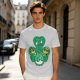 Olive Green T-Shirt With Studio Ghibli Clover Graphic Print