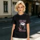 Olive t-shirt with live fast play dead opossum biker graphic