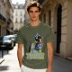 Olive T-shirt with Evil Girl Graphic Print