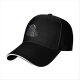 Black Baseball Cap With Dark Fantasy Knight Warrior Print