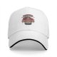 Black baseball cap with 'In Pizza We Crust' graphic print