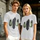 Olive Green T-Shirt With Dark Monster Face Graphic Print