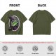 Olive T-Shirt With Cute Green Witch Wearing Glasses Graphic