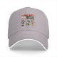 Black baseball cap with sushi cats graphic print