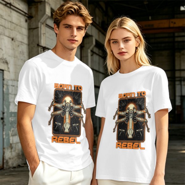 Born To Rebel X-Wing Starfighter Graphic T-Shirt