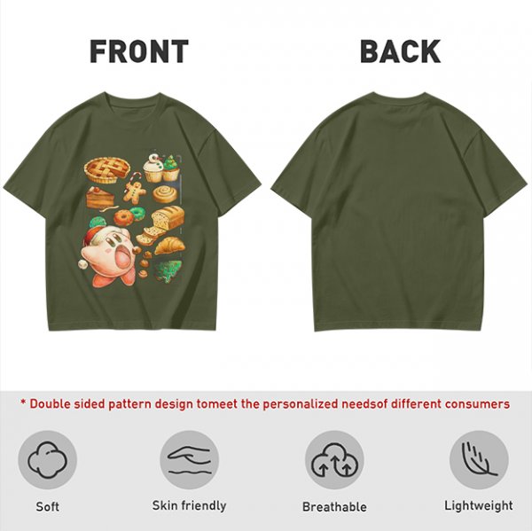 Kirby Christmas Pastry Graphic Tee For Holiday Food Lovers