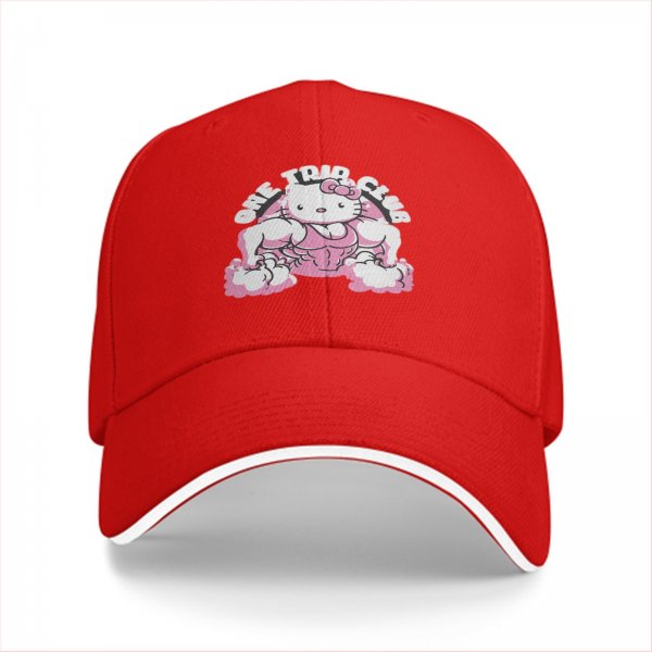 Black Baseball Cap With Buff Hello Kitty One Trip Club Print