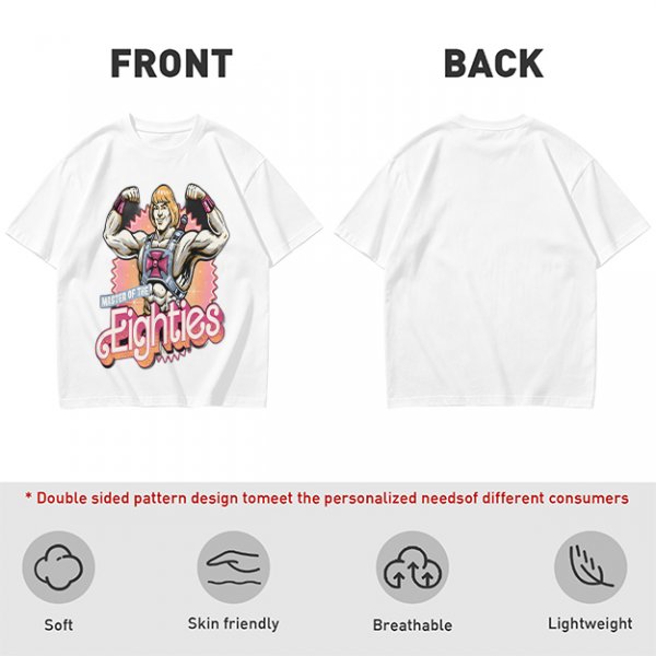 Olive T-Shirt Featuring He-Man Master of the Eighties Graphic