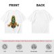 Olive Green T-Shirt With Ornate Golden Frame And Green Wolf Head Print