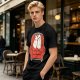 Olive T-Shirt with Cute Ghosts on Red Armchair Graphic