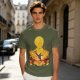 One Piece Sanji Fire Kick Graphic Olive T-Shirt