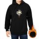 Black hoodie with Totoro in ninja outfit graphic