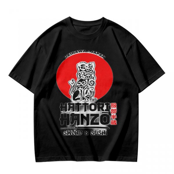 Okinawa Japan Hattori Hanzo Sword and Sushi T-Shirt