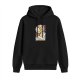 Black hoodie with 'Achieve Your Dreams' sleeping boy dream graphic