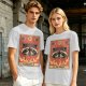 Olive T-Shirt With Raccoon El Diablo Tarot Card Print