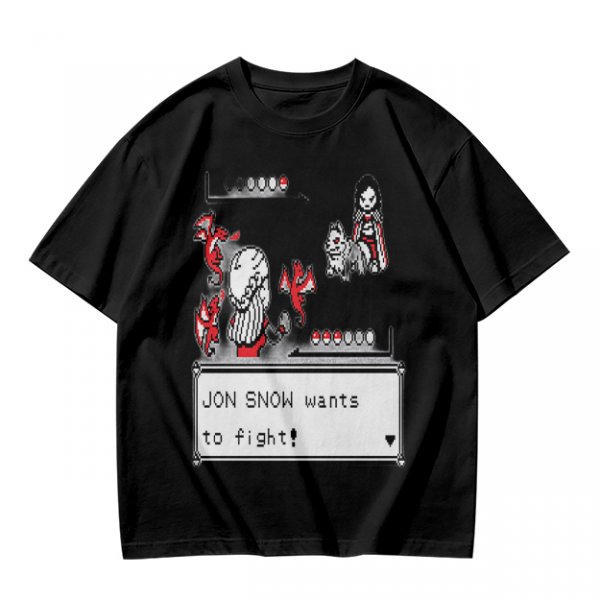 Jon Snow wants to fight Game of Thrones Pokemon style graphic tee