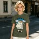 Olive t-shirt with cartoon Monday calendar graphic and 'I HATE YOU TOO' text