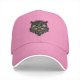 Black Baseball Cap With Swordsman Skull Graphic Design