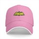 Black baseball cap with banana bat logo graphic