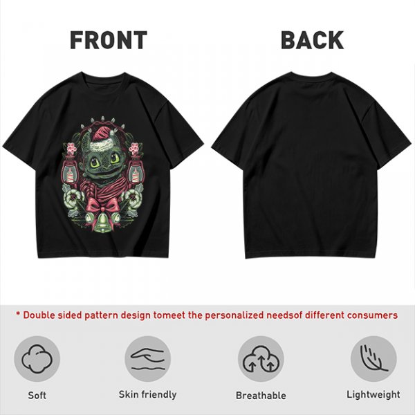 Olive T-shirt with Christmas Night Fury Dragon Festive Print