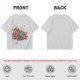 Olive T-shirt with Chibi Wounded Fantasy Creature Graphic