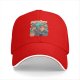 Black Baseball Cap with Psychedelic Ice Cream Monster Graphic Print