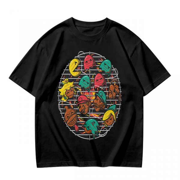 Gaming Character Grill Graphic Olive T-Shirt